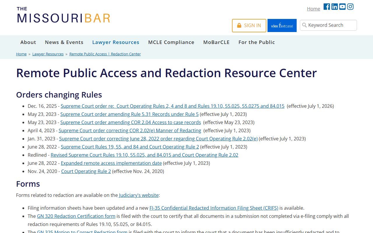 Atchison County court records Missouri remote access and redaction resource