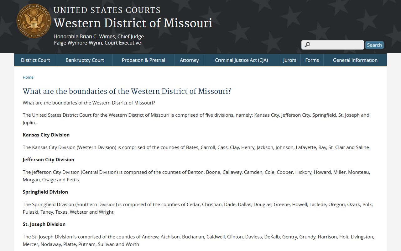 Atchison County Circuit Court federal district boundary source