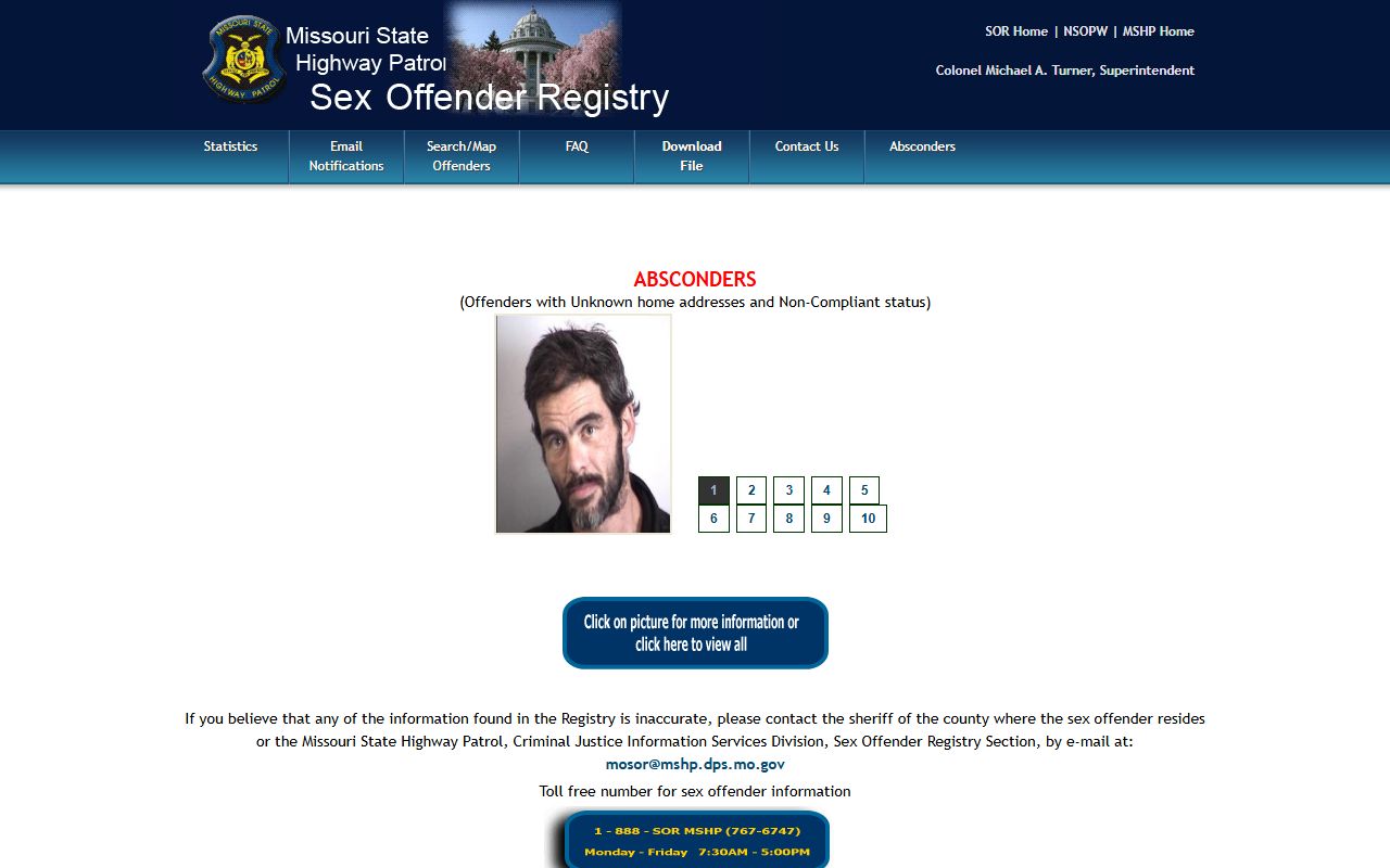 Atchison County inmate records Missouri sex offender registry search