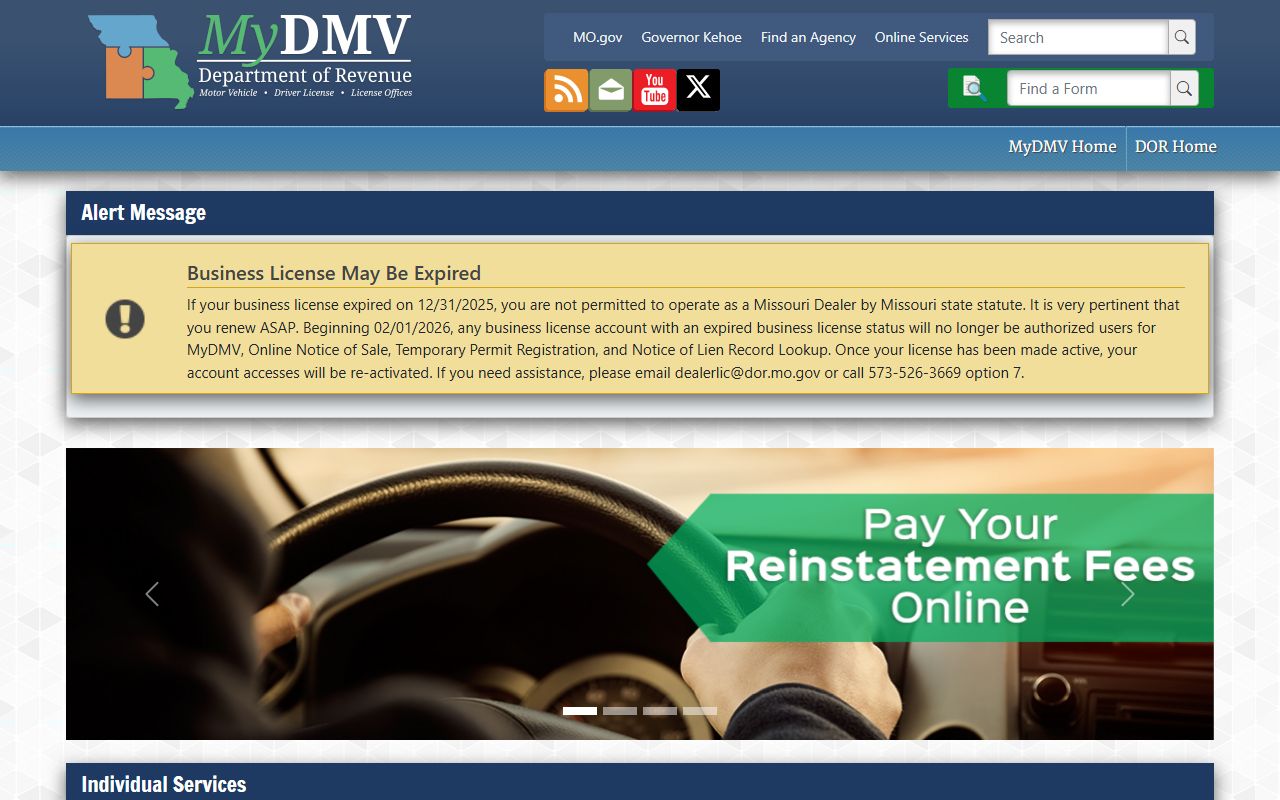 Atchison County traffic court records Missouri MyDMV driver record services